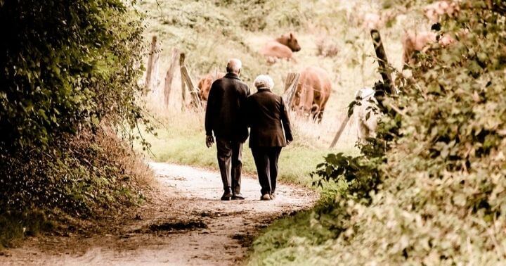 Garlic may help you live longer - two old people walking